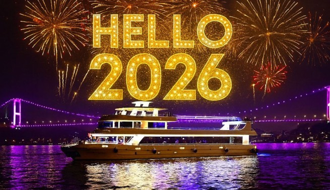 Celebração de Ano Novo no Bósforo com Fogos de Artifício - Bebidas Alcoólicas à Vontade